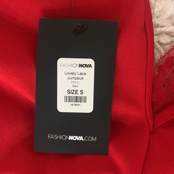 Cute red one piece Fashionova lace top pants outfit - Picture 3 of 4